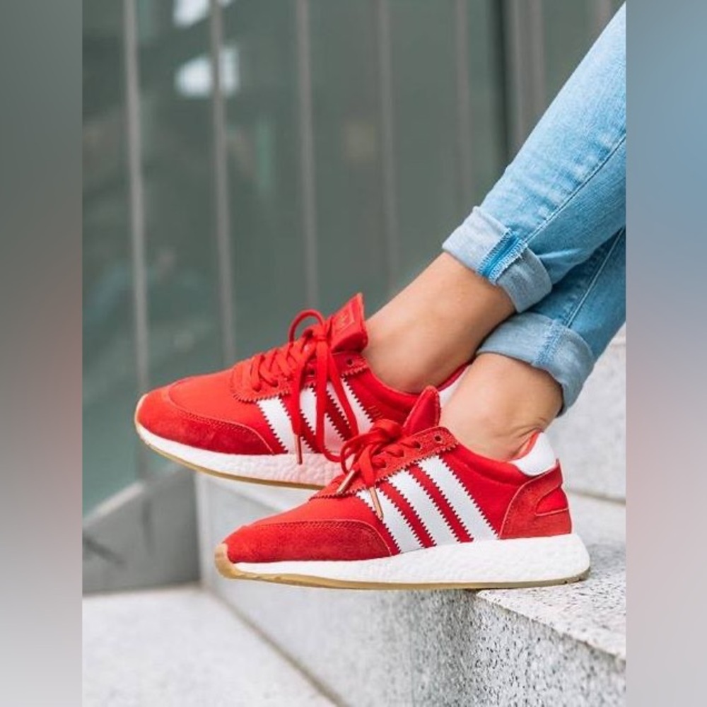 Adidas Iniki Runner Red and White Mens 7.5